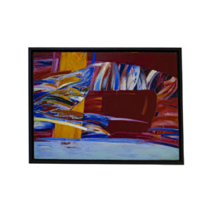 Stretch canvas with black floating frames