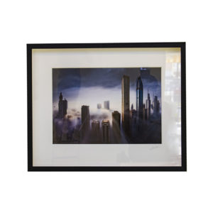 black 2 cm frame with single mount